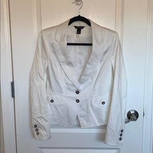 White House Black Market White Blazer Sz6